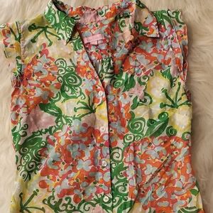 Lilly Pulitzer floral button down shirt